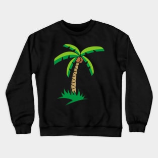 Palm Tree Cartoon Crewneck Sweatshirt